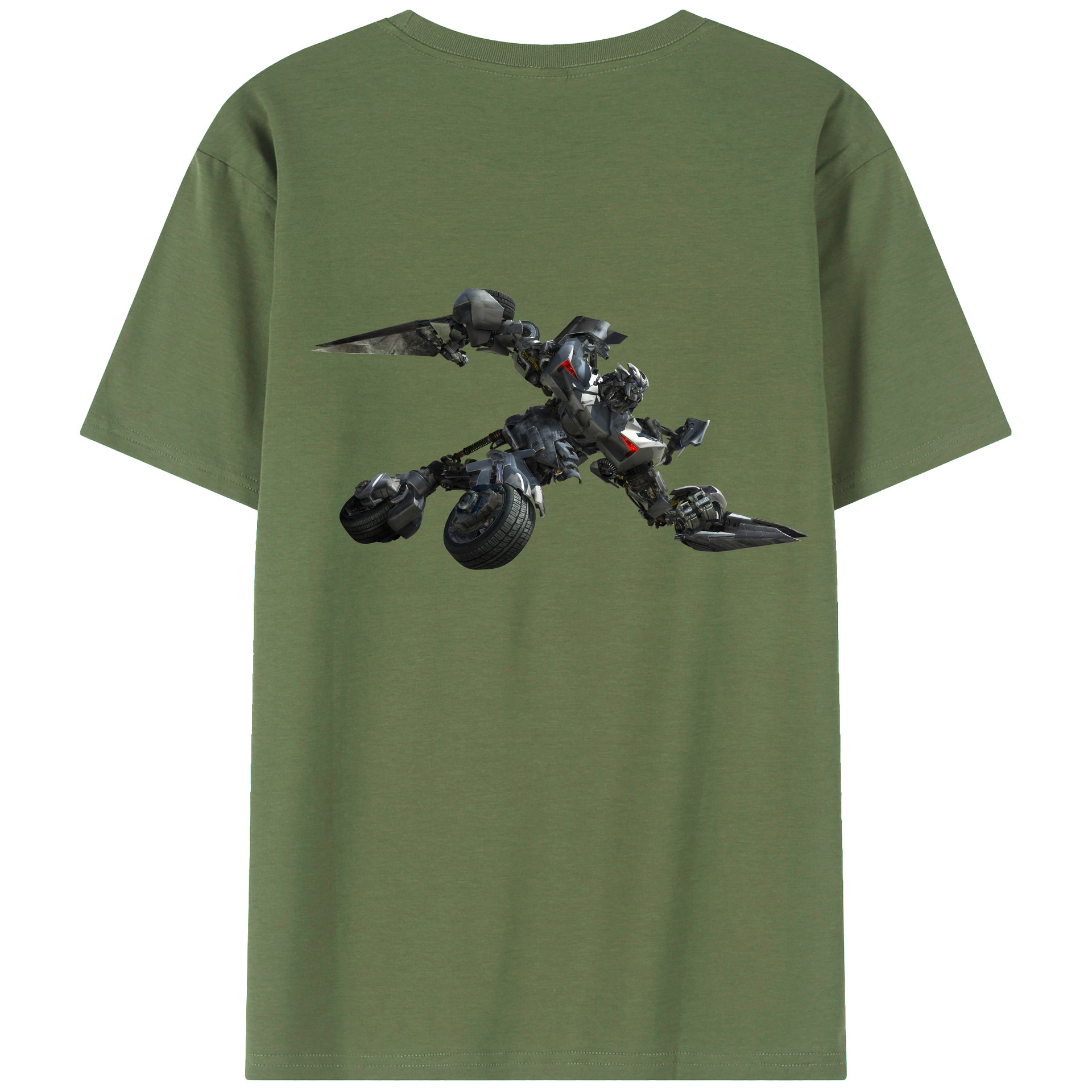 （画像用） Transformers トランスフォーマー 綿100％ メンズ半袖Tシャツ（バックプリント） 通気性
